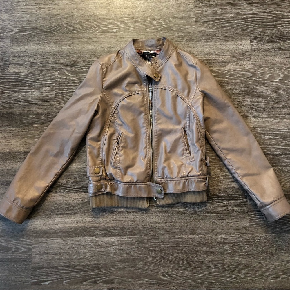 Faux Leather Moto Jacket